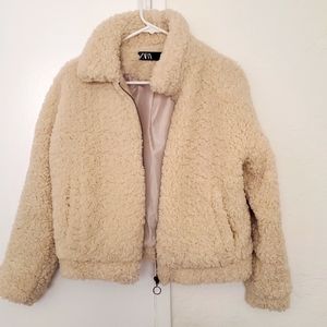 Zara sherpa style women's jacket. Size XS